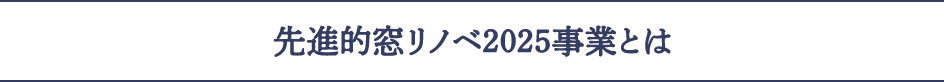 先進的窓リノベ2024事業とは