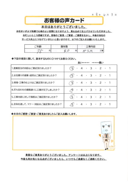 栃木市 S様のお声