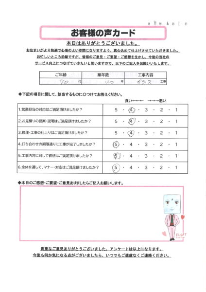 栃木市 H様のお声