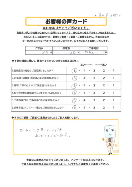 栃木市 I様のお声