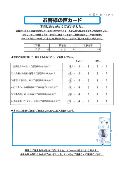栃木市 O様のお声