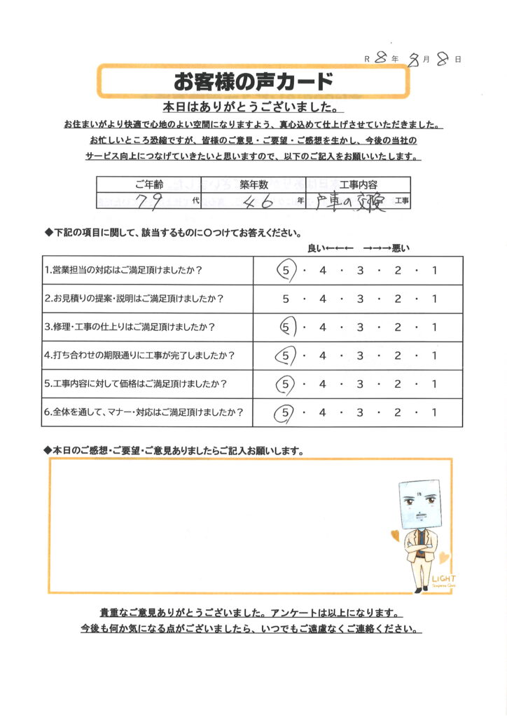 栃木市 U様のお声