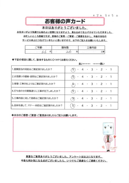 栃木市 T様のお声