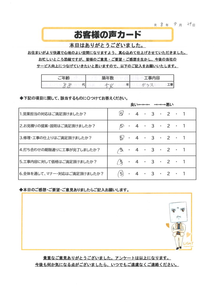 栃木市 N様のお声
