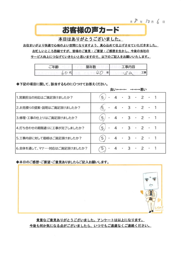 栃木市 K様のお声